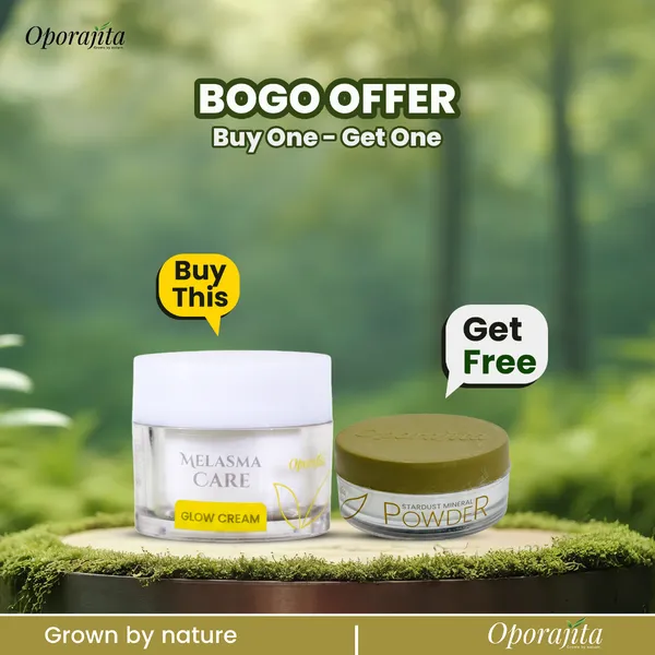 Buy Oporajita melasma Care Glow Cream 50ml , Get Oporajita Stardust Mineral Powder Translucent With SPF 15 (20g) (BOGO)